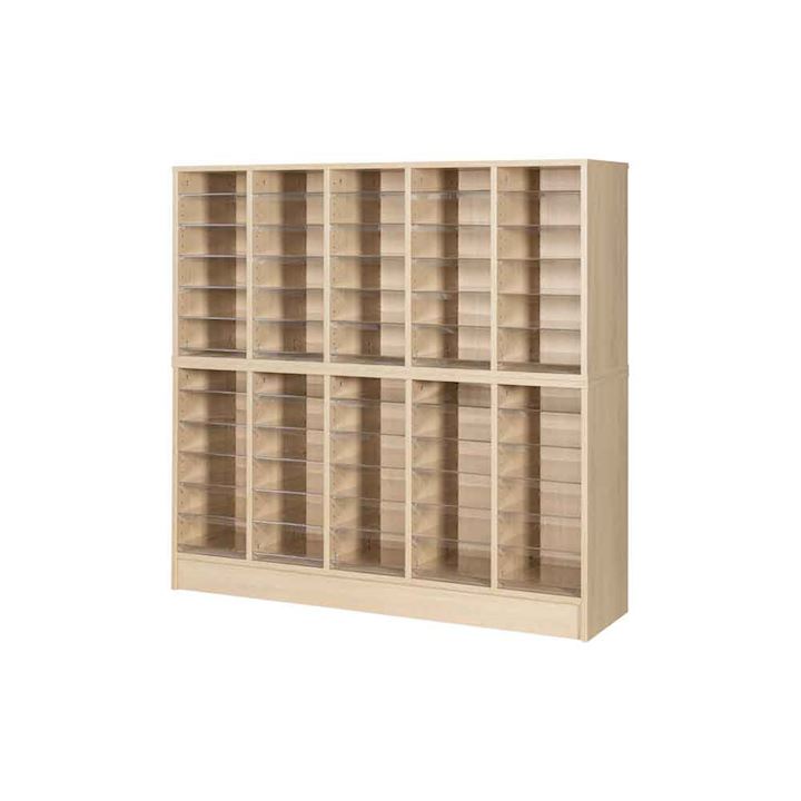 Wooden Pigeonhole Unit with 60 Spaces 1320H x 1362W x 375D