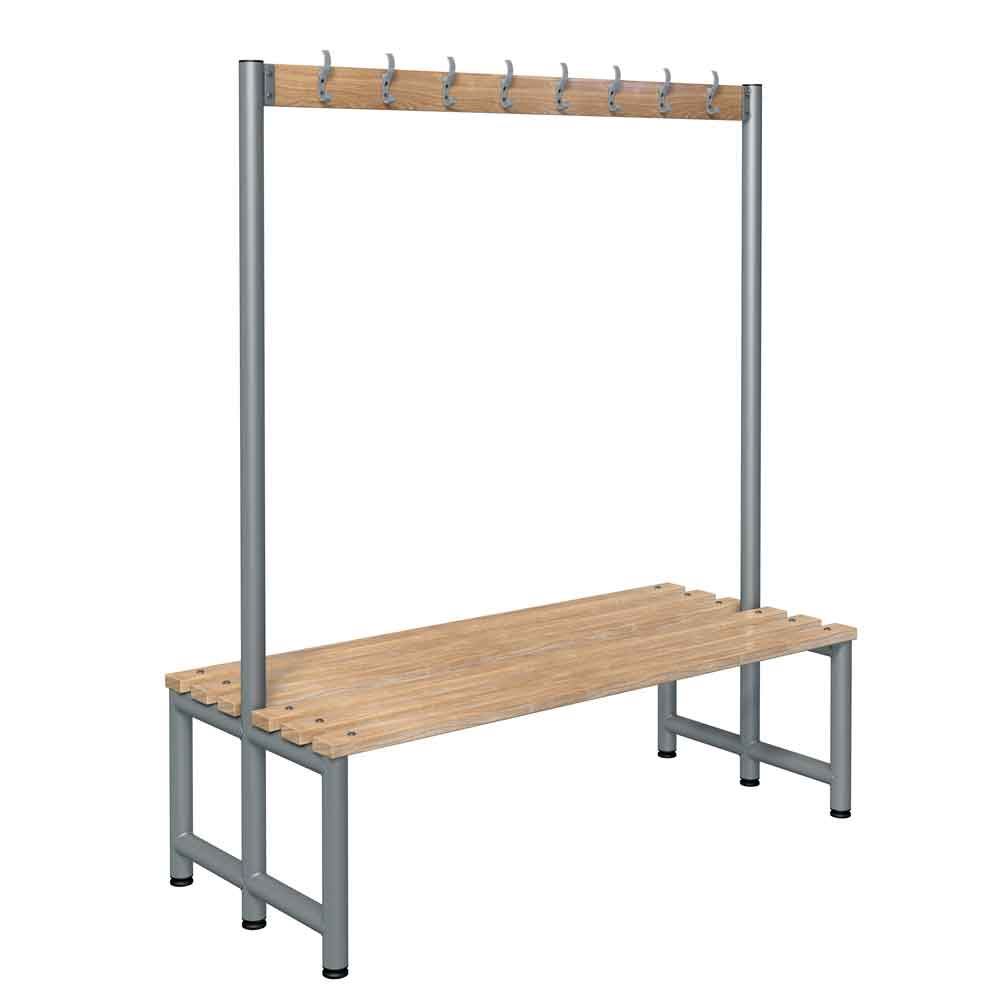 Round Tube Double Sided Hook Bench 1350mm H