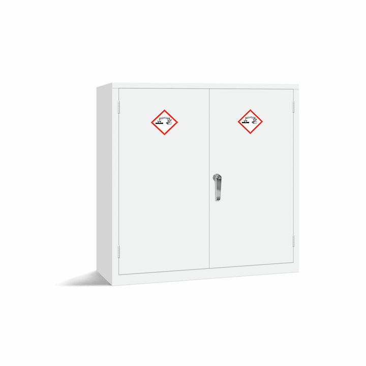 1000H Acid Cabinet In White with 1 Shelf - 1000H x 915W x 457D 