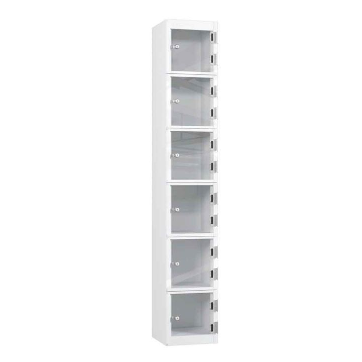 Pure Perspex Clear Vision Locker - 6 Door