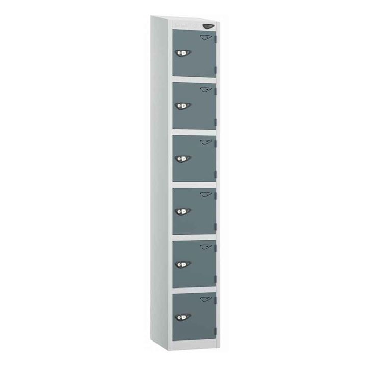 Pure 6-Door Metal Sloping Top Locker - Tall