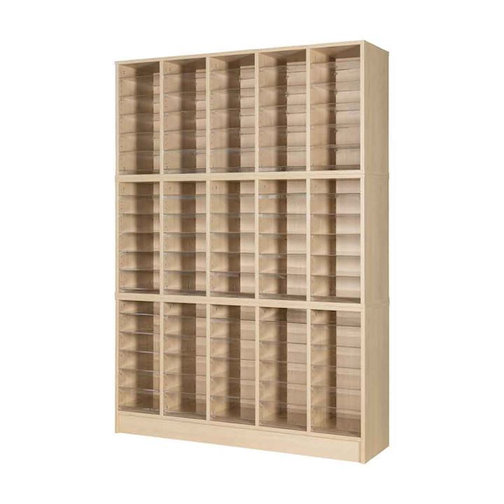 Wooden Pigeonhole Unit with 90 Spaces 1930H x 1362W x 375D