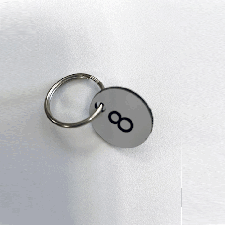 Supreme Round Key Fobs with Split Ring