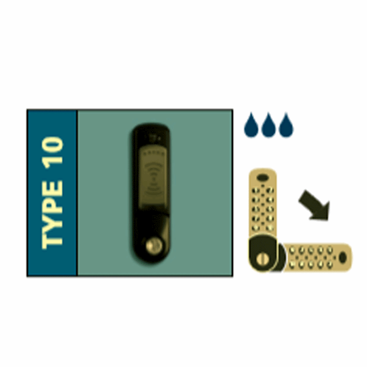Probe Type 10 Wet Area RFID Card/Fob lock