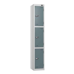 Pure Metal Three Door Locker - Carbon Zero